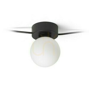 Lampa sufitowa lub ścienna Rendl VELA V czarna, szkło opalowe, 5×G9, R14387 small 1