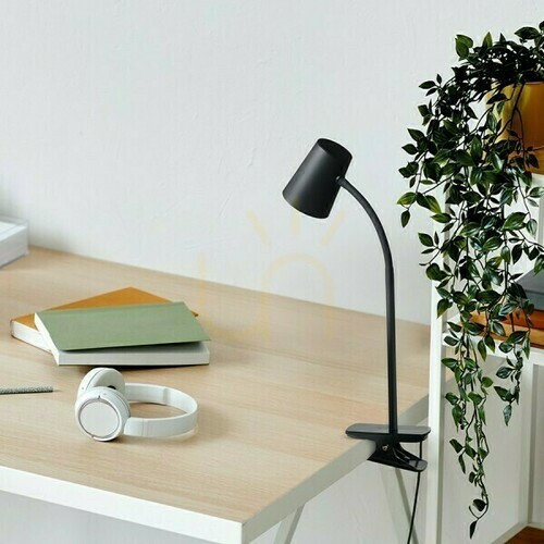Sprawdź Lampka Na Biurko Verina Dimm Klipsie Czarna 230 V Led 4.5 W 100° 3000 K