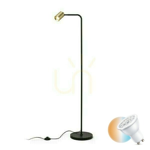 Sprawdź Lampa podłogowa Rendl FLYNN I czarna / mosiądz szczotkowany GU10 9 W R14264