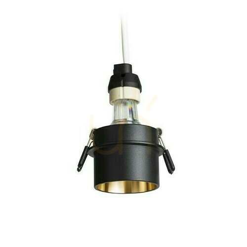 Sprawdź Oczko Sufitowe Orta Wpuszczana Czarna/Złota 230 V Led Gu10 9 W