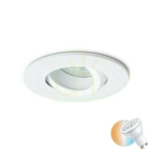 Sprawdź Oczko Sufitowe Galo R Wpuszczana Biała 230 V Led Gu10 9 W Ip65