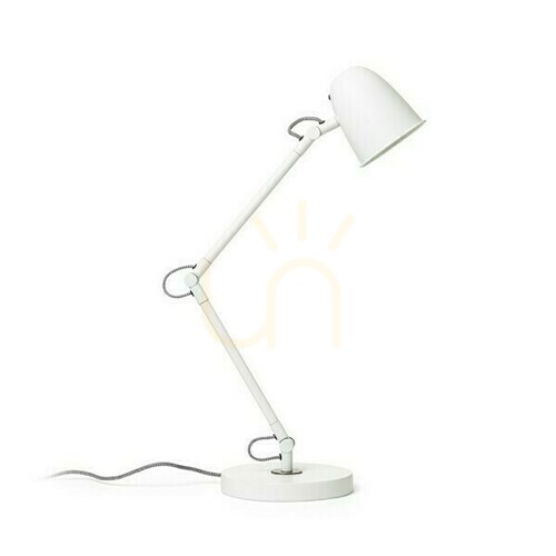 Sprawdź Lampa biurkowa Rendl DANNY R14187, biała i matowy nikiel, E14