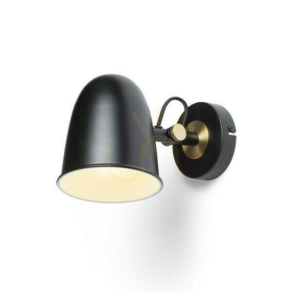 Zobacz Lampa Natynkowa Danny ścienna Czarna Mosiądz 230 V Led E14 5 W Lampa Natynkowa Danny ścienna Czarna Mosiądz 230 V Led E14 5 W