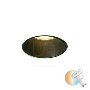 Oprawa Wpuszczana Daytona Nieruchoma Gipsowa/Czarna 230 V Led Gu10 8 W small 0