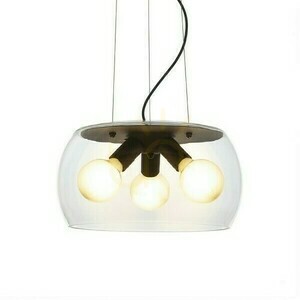 Lampa Wisząca Amanda Czarna Matowa Szkło Przezroczyste 230 V Led E27 3x15 W 1 Lampa Wisząca Amanda Czarna Matowa Szkło Przezroczyste 230 V Led E27 3x15 W small 1