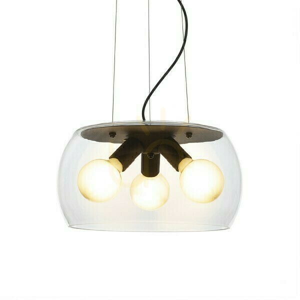 Zobacz Lampa Wisząca Amanda Czarna Matowa Szkło Przezroczyste 230 V Led E27 3x15 W Lampa Wisząca Amanda Czarna Matowa Szkło Przezroczyste 230 V Led E27 3x15 W