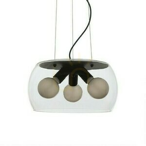 Lampa Wisząca Amanda Czarna Matowa Szkło Przezroczyste 230 V Led E27 3x15 W 3 Lampa Wisząca Amanda Czarna Matowa Szkło Przezroczyste 230 V Led E27 3x15 W small 3
