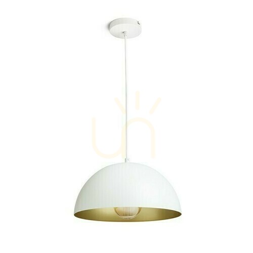 Sprawdź Lampa Wisząca Gladys 30 Biała/Złota 230 V Led E27 15 W