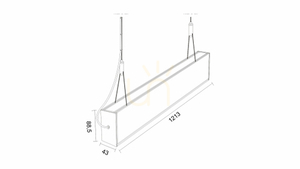 Oprawa LUMINES Dulio biała lak. 4000K 120cm small 1