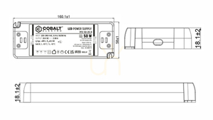 Zasilacz LED Cobalt Electro PFV-50-24-B 24 V DC 50 W IP20 small 1