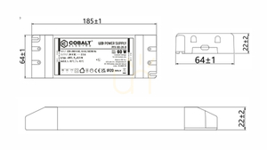 Zasilacz LED CobaltElectro PFV 24V 60W IP20 B 1 Zasilacz LED CobaltElectro PFV 24V 60W IP20 B small 1