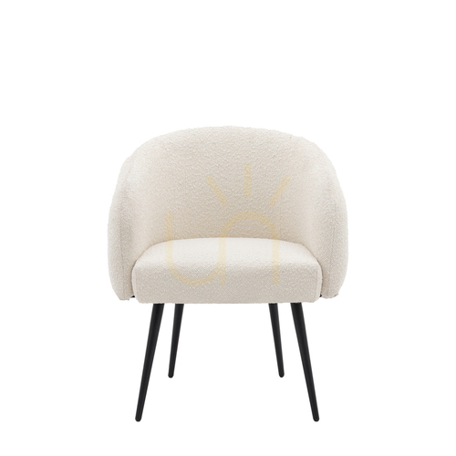 Sprawdź Fotel kubełkowy Gallery Direct Bugatti bouclé off white 69 × 64 × 81 cm