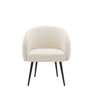 Fotel kubełkowy Gallery Direct Bugatti bouclé off white 69 × 64 × 81 cm small 0
