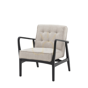 Fotel Gallery Direct Humber naturalny splot dąb czarna rama Mid-Century 690x760x800 mm small 3