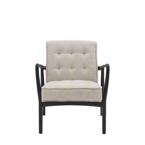 Fotel Gallery Direct Humber naturalny splot dąb czarna rama Mid-Century 690x760x800 mm small 0