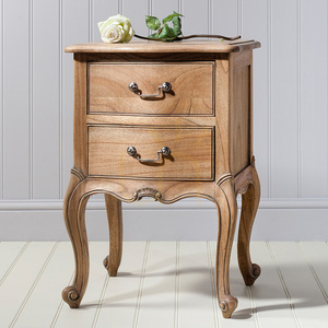Stolik nocny Chic Weathered z drewna mindy ash 47 × 40 × 69,5 cm – Gallery Direct small 1