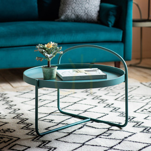 Stolik kawowy Gallery Direct Melbury teal metalowy 65x65x50 cm 5059413686887 small 1