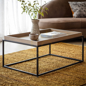 Stolik kawowy Gallery Direct Forden Tray szary 90x60x40 cm MDF metal 1 Stolik kawowy Gallery Direct Forden Tray szary 90x60x40 cm MDF metal small 1