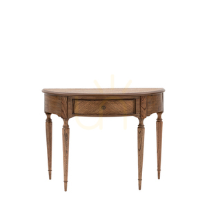 Konsola półksiężyc Gallery Direct Highgrove Mindi naturalne drewno 92,5 cm small 0