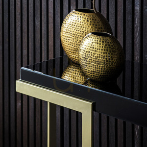 Konsola Gallery Direct Ardella czarno-złota szkło żelazo 120x36x82 cm 2 Konsola Gallery Direct Ardella czarno-złota szkło żelazo 120x36x82 cm small 2