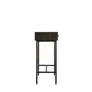 Konsola z 2 szufladami Gallery Direct Carbury czarno-naturalna 110x35x80 cm small 4