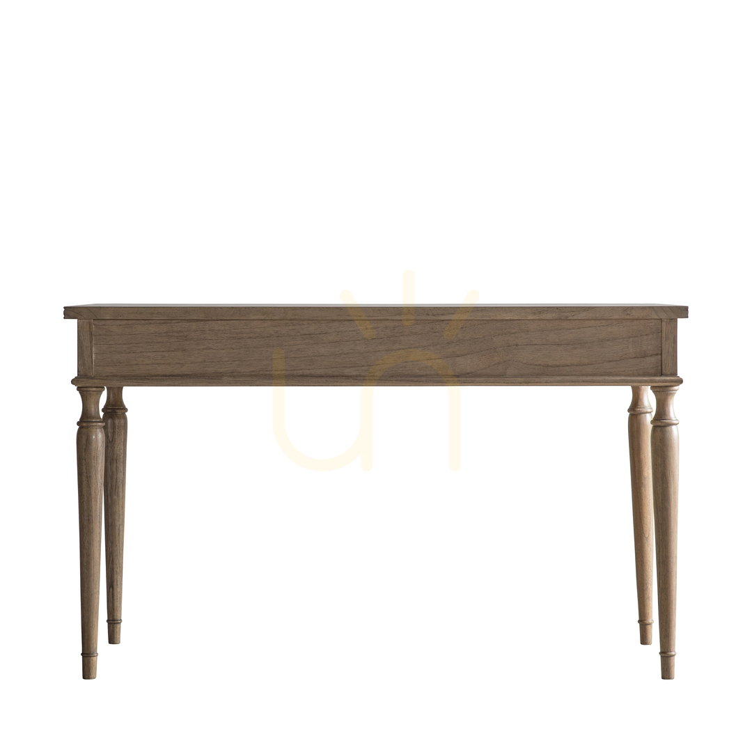 Wyświetl Biurko Gallery Direct Mustique z 2 szufladami naturalne drewno mindi 130x60 cm Biurko Gallery Direct Mustique z 2 szufladami naturalne drewno mindi 130x60 cm