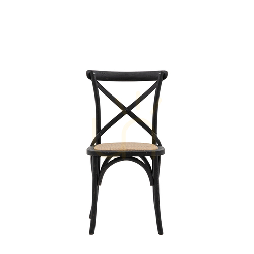 Sprawdź Krzesło bistro Gallery Direct czarne rattan dąb 2 szt. 5059413872730