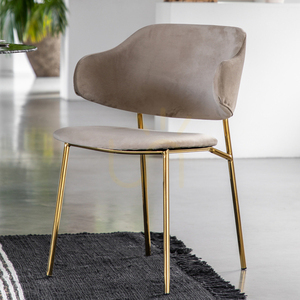 Krzesło do jadalni Gallery Direct Whitehall taupe aksamitne 2 szt. 5059413801082 small 1