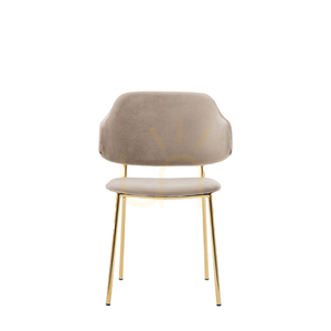 Krzesło do jadalni Gallery Direct Whitehall taupe aksamitne 2 szt. 5059413801082 small 0