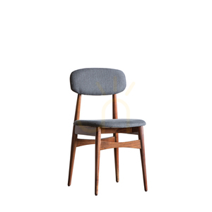 Krzesło do jadalni Gallery Direct Barcelona szare ciemne drewno 2 szt. small 5