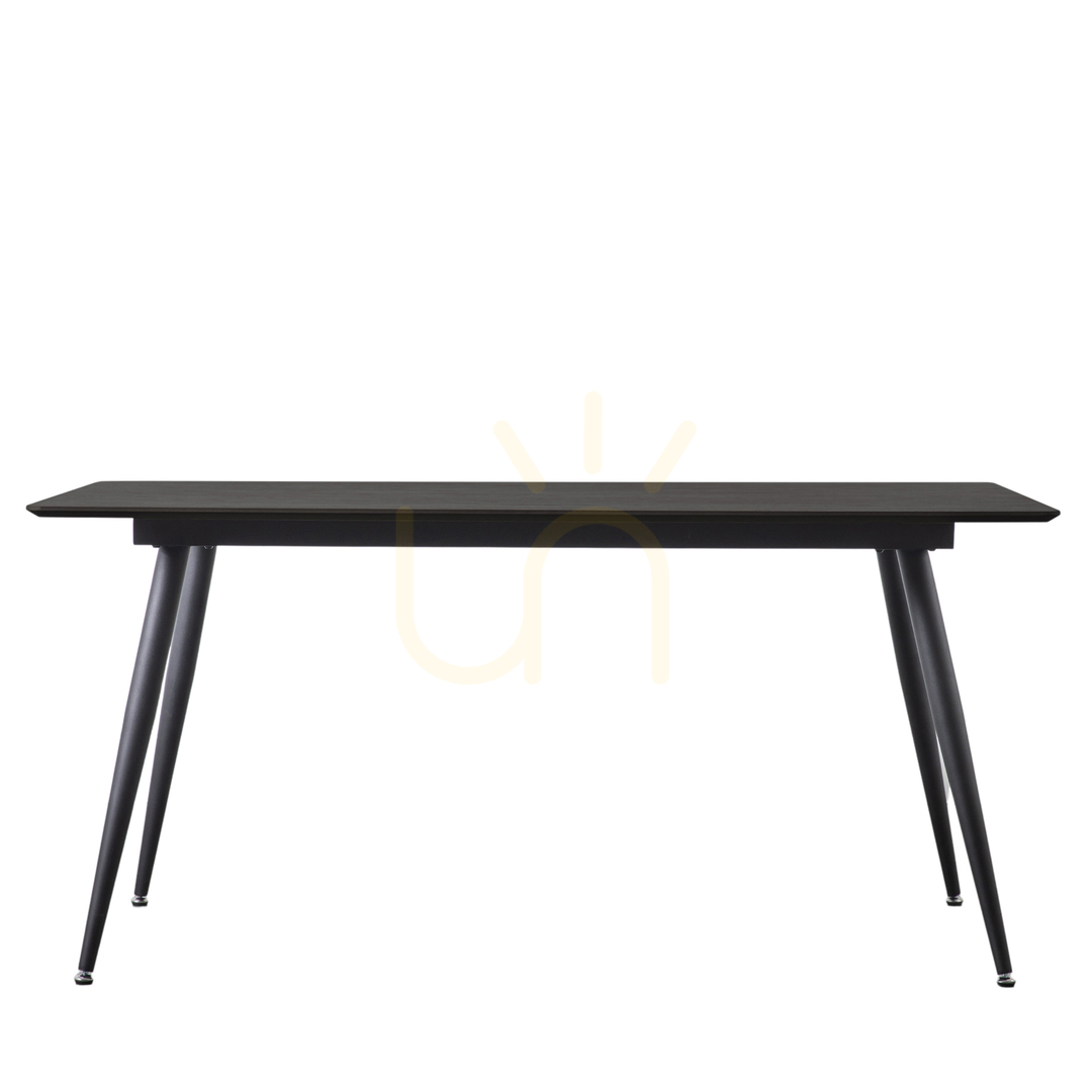 Sprawdź Stół do jadalni Gallery Direct Astley czarny 160x90 cm MDF fornir dębowy Stół do jadalni Gallery Direct Astley czarny 160x90 cm MDF fornir dębowy