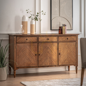 Kredens Gallery Direct Highgrove 3-drzwiowy 3-szufladowy peroba 170 cm small 1