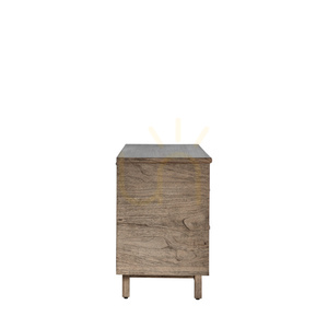 Kredens Gallery Direct Kyoto 150 cm naturalny rattan 3 szuflady 2 drzwi small 4