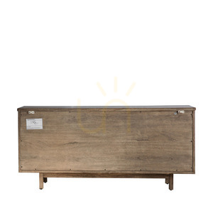 Kredens Gallery Direct Kyoto 150 cm naturalny rattan 3 szuflady 2 drzwi small 5