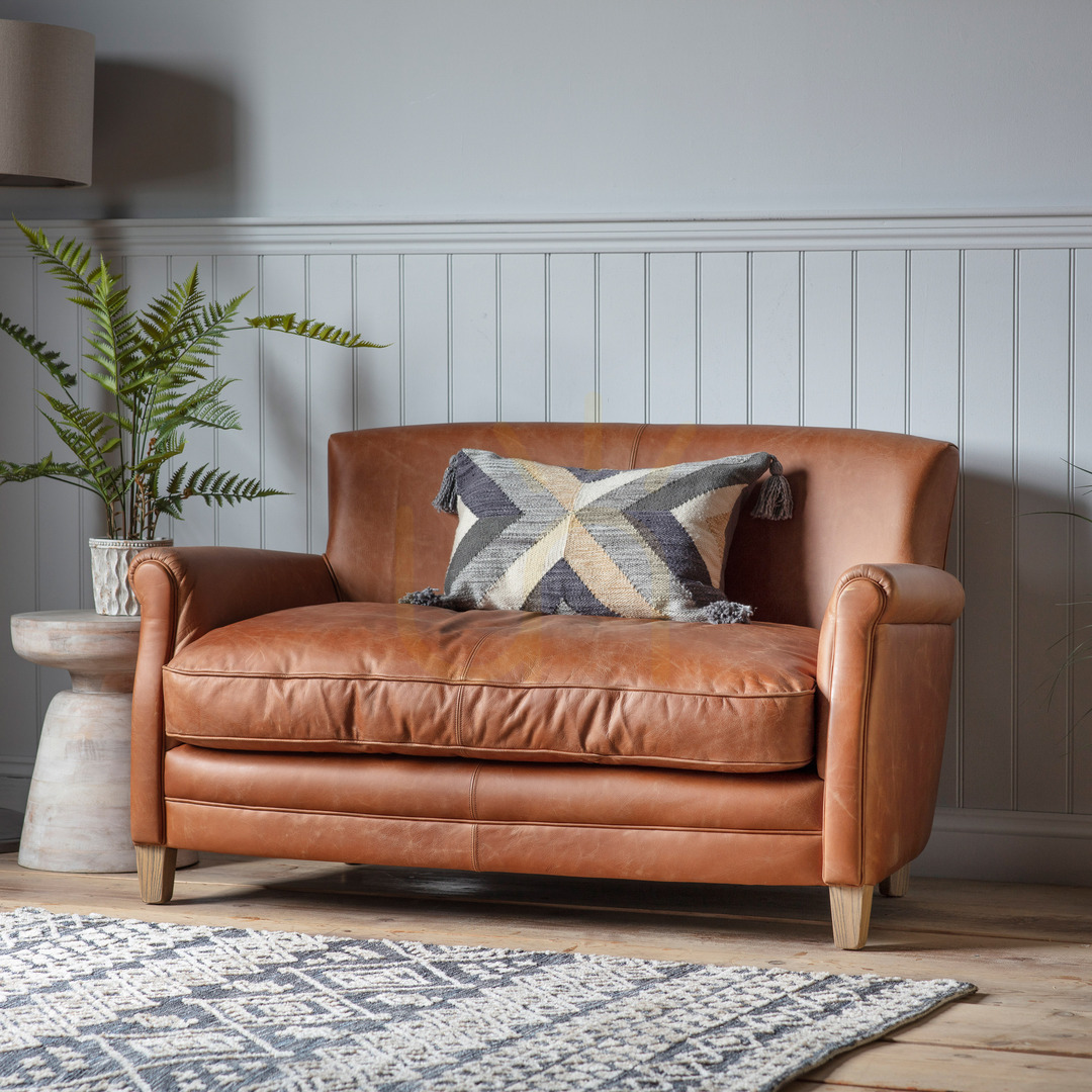 Zobacz Sofa skórzana Gallery Direct Paddington brązowa 139,5 cm Sofa skórzana Gallery Direct Paddington brązowa 139,5 cm