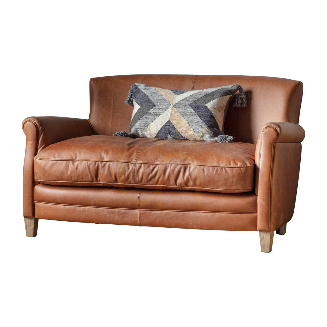 Sprawdź Sofa skórzana Gallery Direct Paddington brązowa 139,5 cm Sofa skórzana Gallery Direct Paddington brązowa 139,5 cm