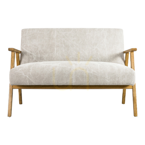 Sprawdź Sofa 2-osobowa Gallery Direct Neyland naturalna lniana z jesionu 119 cm