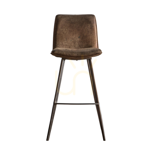 Sprawdź Taboret barowy Gallery Direct Palmer brązowy vintage sztuczna skóra 75 cm 2 szt.