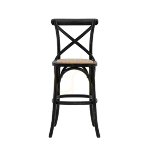 Taborety barowe bistro Gallery Direct czarne rattan dąb 2 szt. 66 cm 0 Taborety barowe bistro Gallery Direct czarne rattan dąb 2 szt. 66 cm small 0