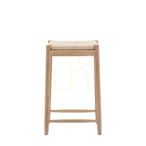 Sprawdź Taboret Gallery Direct Eton z plecionym siedziskiem z liny naturalny 65 cm