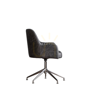 Fotel obrotowy Gallery Direct Curie Antique Ebony skórzany srebrna podstawa 4 Fotel obrotowy Gallery Direct Curie Antique Ebony skórzany srebrna podstawa small 4