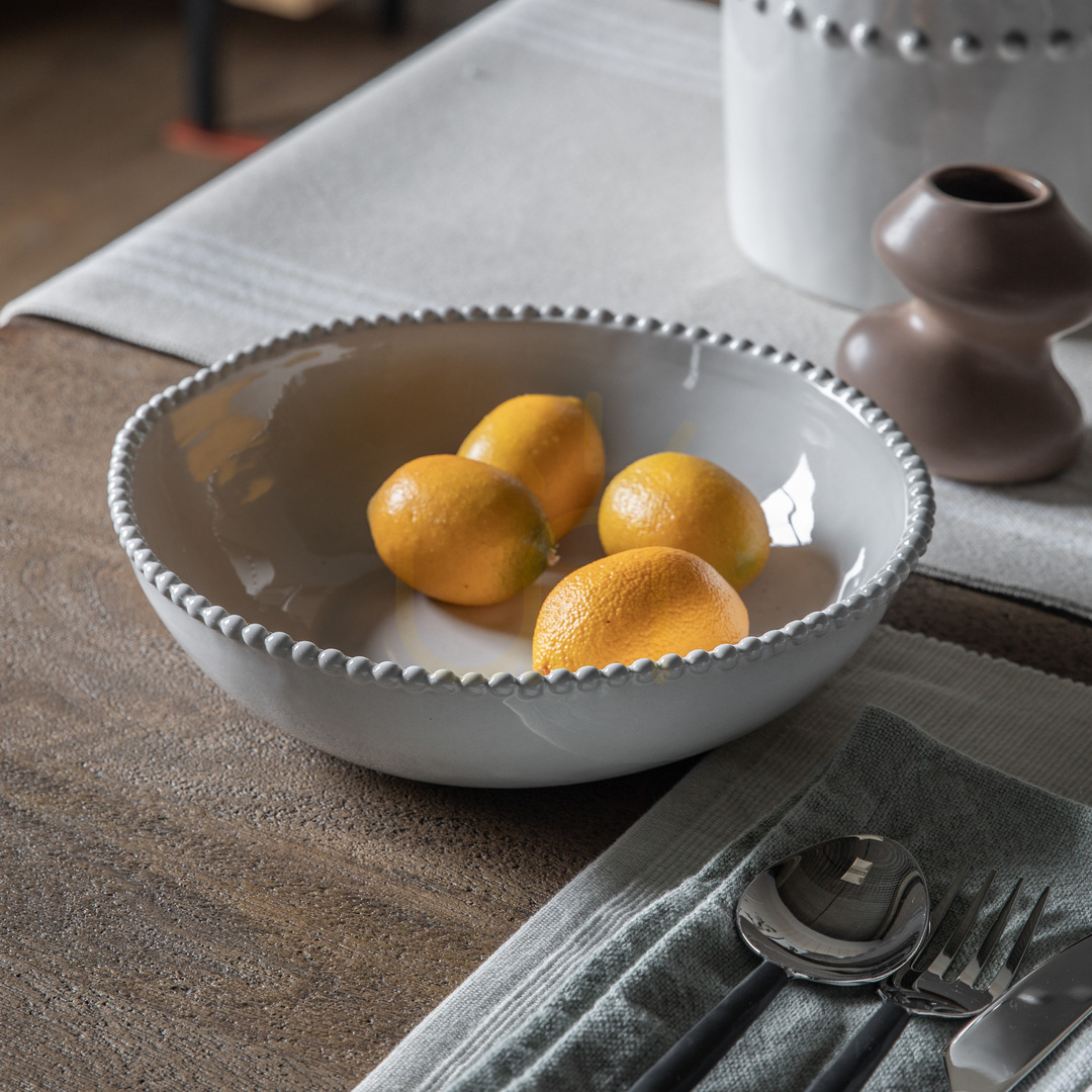 Zobacz Zestaw 4 misek do makaronu Gallery Direct porcelana naturalna 22x5,5 cm Zestaw 4 misek do makaronu Gallery Direct porcelana naturalna 22x5,5 cm