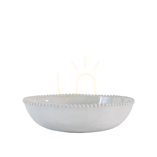 Sprawdź Zestaw 4 misek do makaronu Gallery Direct porcelana naturalna 22x5,5 cm