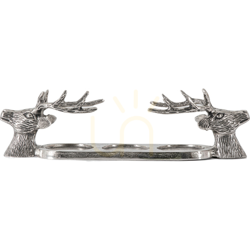 Sprawdź Świecznik z jeleniem Gallery Direct aluminium 42 cm 5059413757853