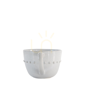 Zestaw 4 białych kubków porcelanowych Gallery Direct z wypukłym dekorem, 14,5 × 11 × 8 cm small 2