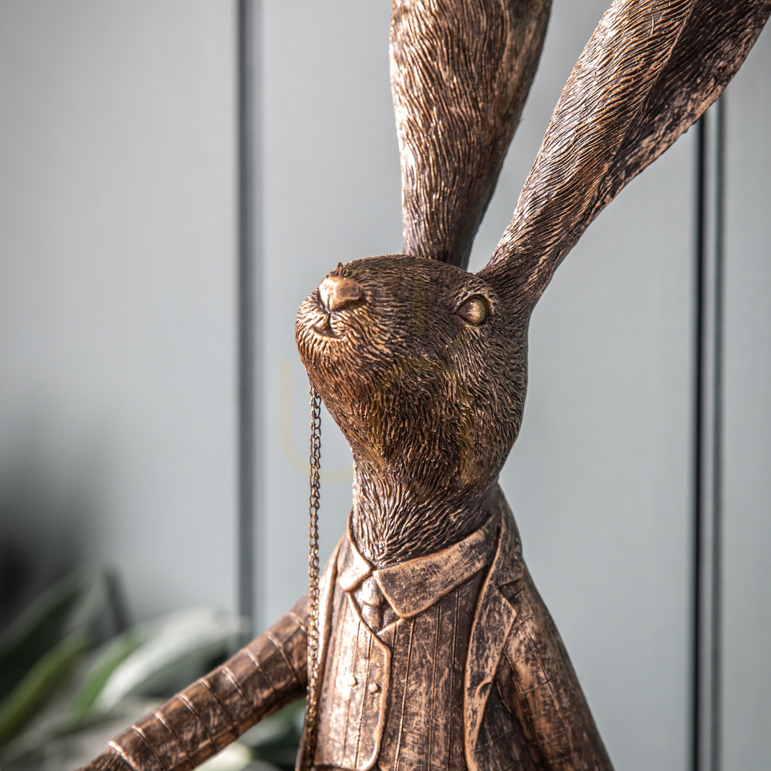 Obejrzyj Figurka zająca Gallery Direct brązowa 40,5 cm Lord Harrington Hare 5059413756566 Figurka zająca Gallery Direct brązowa 40,5 cm Lord Harrington Hare 5059413756566
