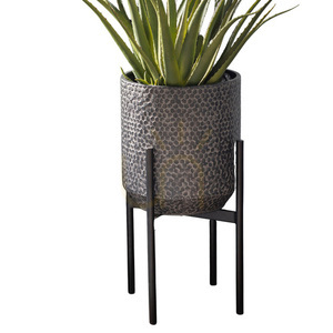 Donica metalowa Gallery Direct Anders czarna na stojaku 51 cm small 0
