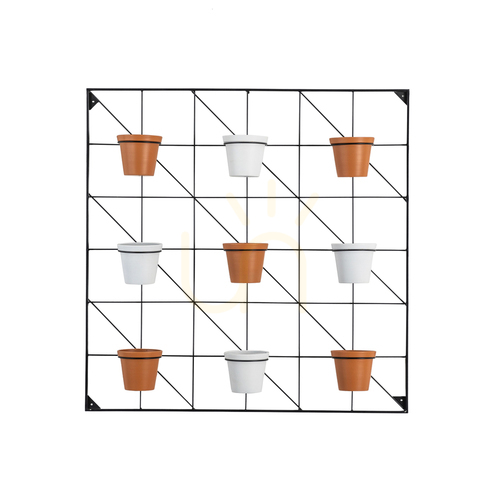 Sprawdź Donica ścienna Gallery Direct Carlos x9 terakota żelazna 90x90 cm