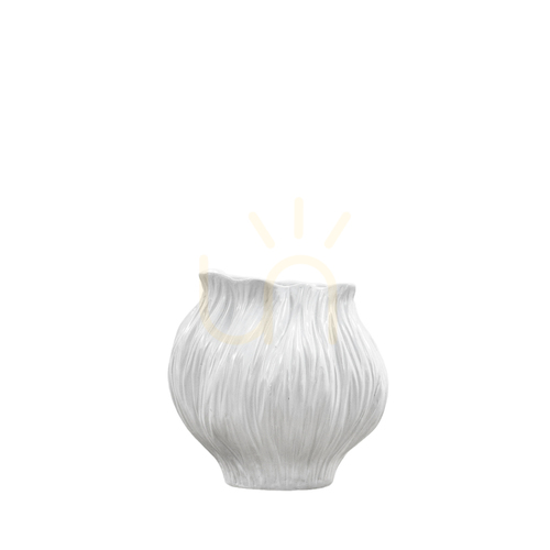 Sprawdź Wazon ceramiczny Gallery Direct Flora średni biały 21x19x21 cm