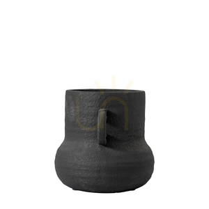 Wazon Gallery Direct Gorki mały, czarny, cementowy 25 × 18,5 × 18,5 cm small 3